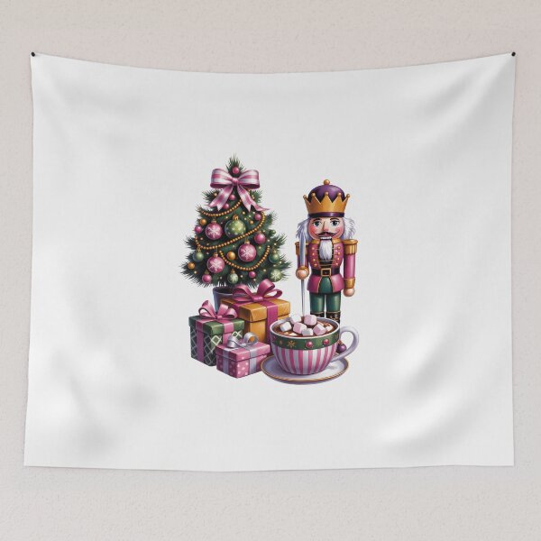 Item preview, Pink Christmas Nutcracker Cocoa – Holiday Tree Gift Art designed and sold by jkrphoto.