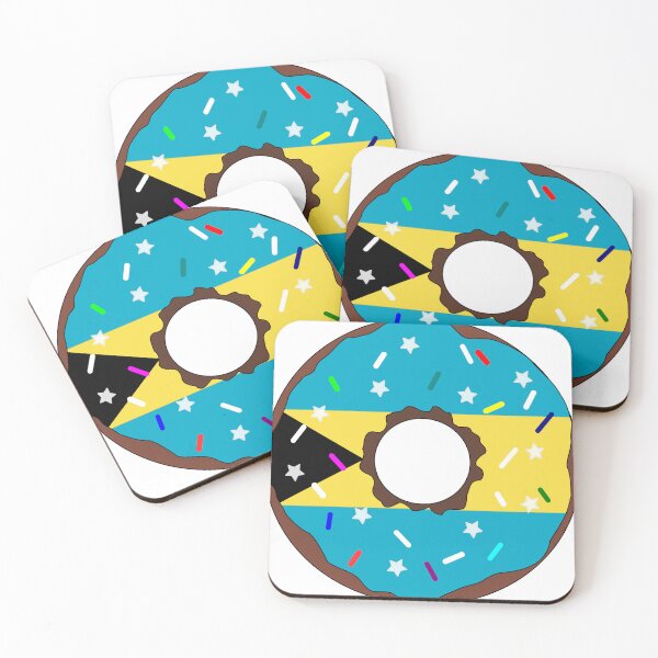 Item preview, Bahamas Flag Donut – Colorful Sprinkles Country Pride designed and sold by TheIconSmith.