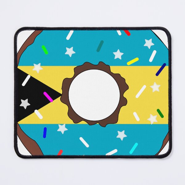 Artikelvorschau, Bahamas-Flaggen-Donut – Bunte Streusel als Ausdruck des Nationalstolzes entworfen und verkauft von TheIconSmith.