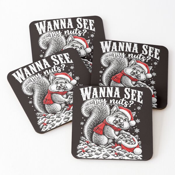 Item preview, Funny Wanna See My Nuts Squirrel Christmas Santa Hat Vintage designed and sold by AnhaPhysic.
