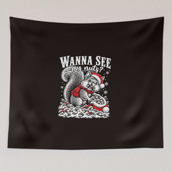 Item preview, Funny Wanna See My Nuts Squirrel Christmas Santa Hat Vintage designed and sold by AnhaPhysic.