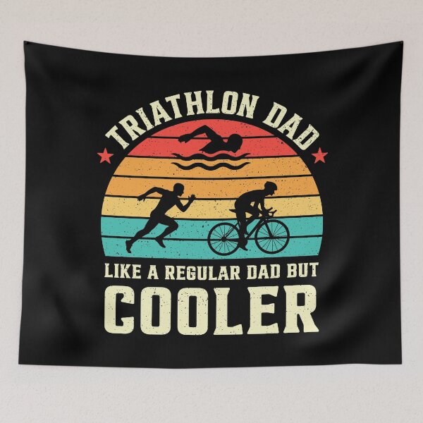 Item preview, Triathlon Dad Like A Regular Dad But Cooler Retro designed and sold by RareBunny.