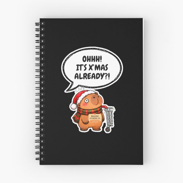 Item preview, OHHH! ITS X'MAS ALREADY?! 2026 BY NAGGINGSTICKERSCO. NAGGING CAPYBARA'S A VERY NAGGING CHRISTMAS! COLLECTION | BLACK Edition | No.02 designed and sold by LaMaisonOfMY.