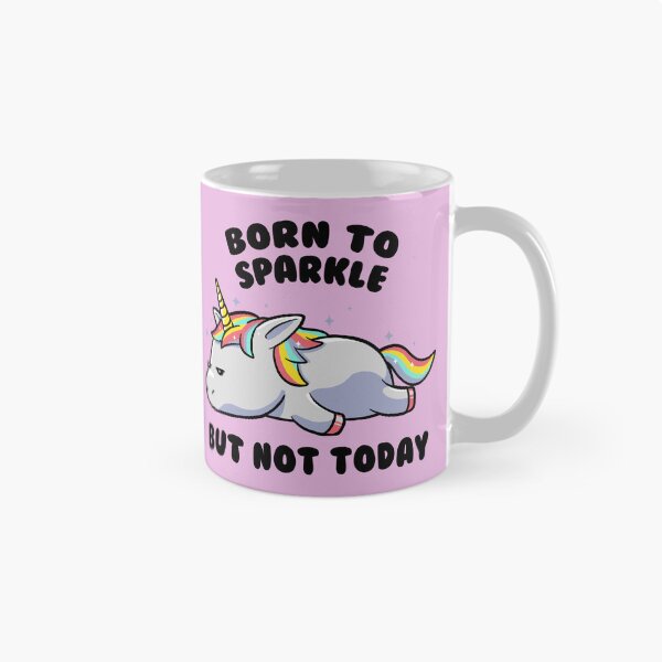 Aperçu de l'œuvre Née pour briller, mais pas aujourd'hui - Cadeau Licorne Paresseuse créée et vendue par EduEly.