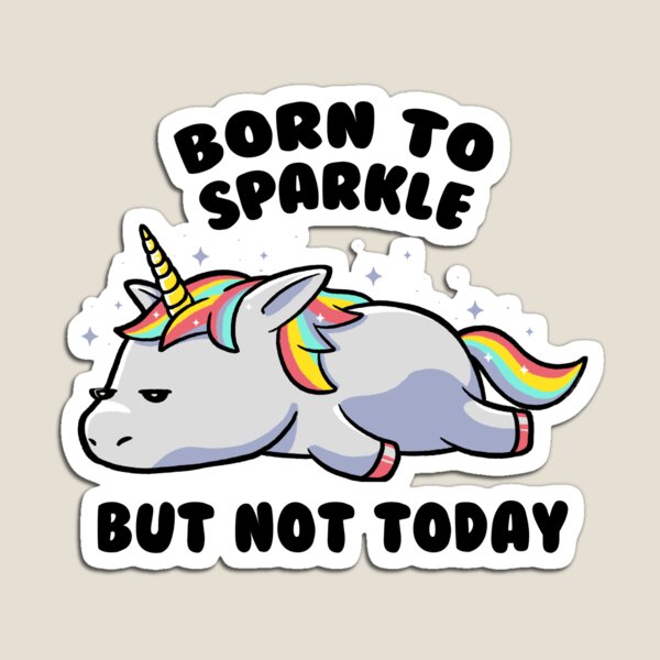 Item preview, Born To Sparkle But Not Today Lazy Unicorn Gift designed and sold by EduEly.