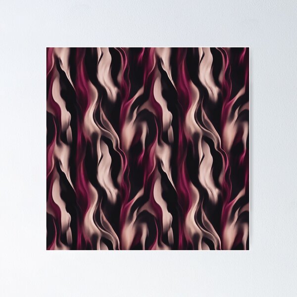 Item preview, Burgundy Black Satin Wavy Pattern designed and sold by imaniko.