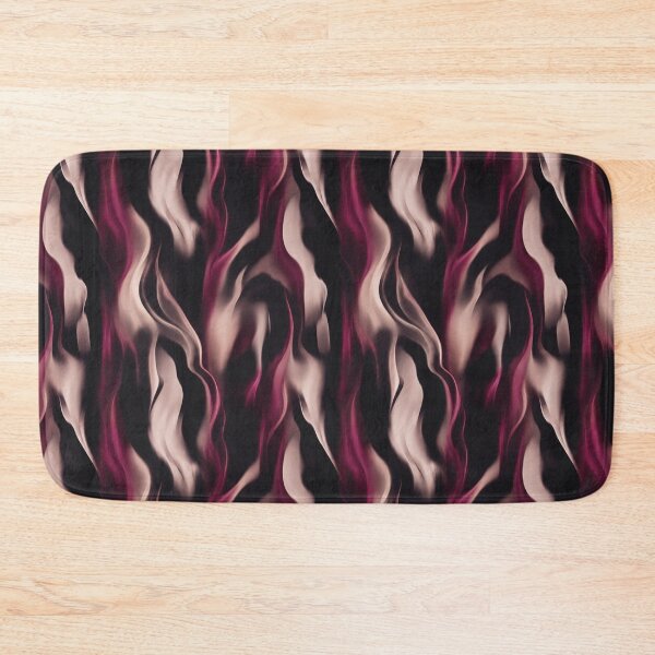 Item preview, Burgundy Black Satin Wavy Pattern designed and sold by imaniko.