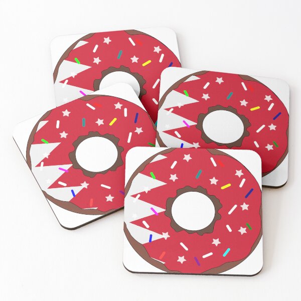 Item preview, Bahrain Flag Donut – Colorful Sprinkles Country Pride designed and sold by TheIconSmith.