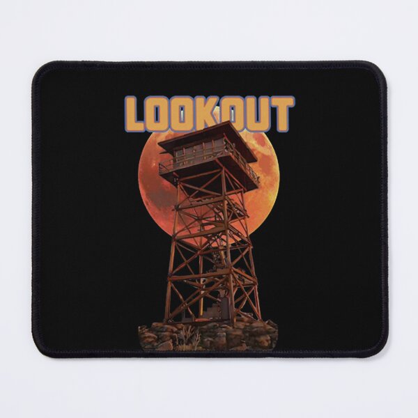 Item preview, Lookout Tower Vintage Forest Fire Sunset designed and sold by KaroliinaLauri.