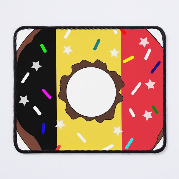 Item preview, Belgium Flag Donut – Colorful Sprinkles Country Pride designed and sold by TheIconSmith.
