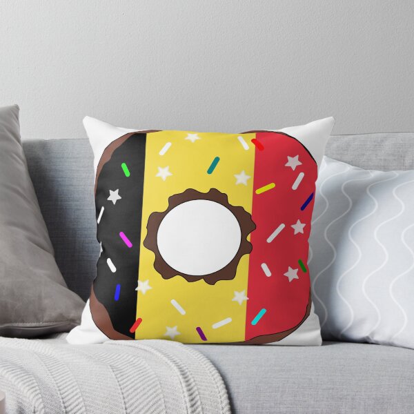 Item preview, Belgium Flag Donut – Colorful Sprinkles Country Pride designed and sold by TheIconSmith.