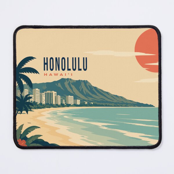Item preview, Honolulu Travel Poster designed and sold by rogue-design.