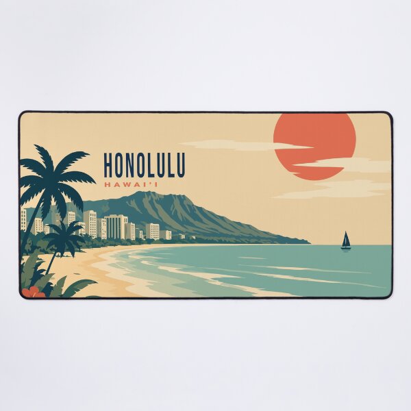 Item preview, Honolulu Travel Poster designed and sold by rogue-design.