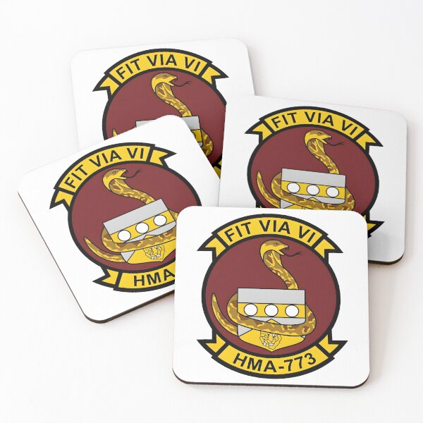 Artikelvorschau, USMC HMA-773 „Red Dogs“ Marine Attack Helicopter Squadron Patch entworfen und verkauft von CharlieDesings.