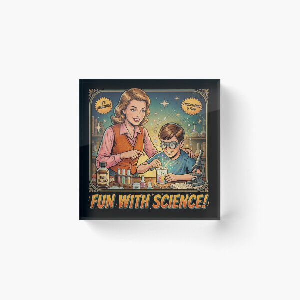 Item preview, Fun With Science Retro Teacher & Kids STEM Laboratory Vintage Educational  designed and sold by gear-posters.