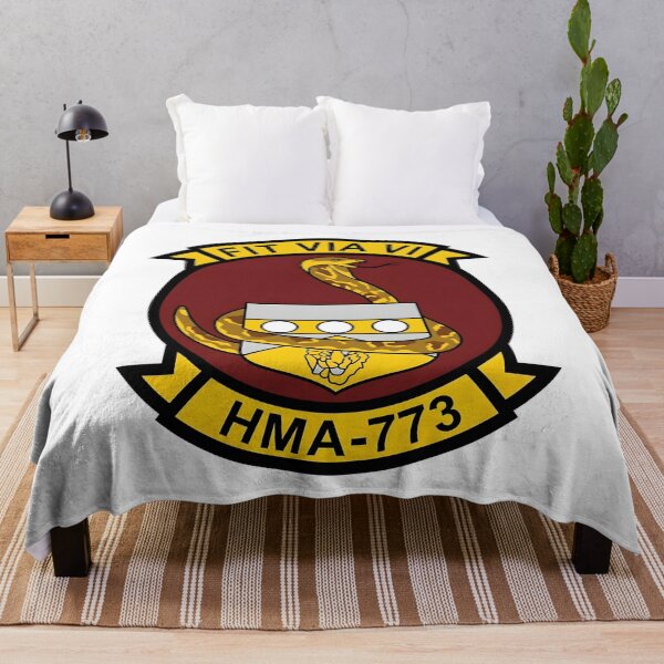 Item preview, USMC HMA-773 "Red Dogs" Marine Attack Helicopter Squadron Patch designed and sold by CharlieDesings.