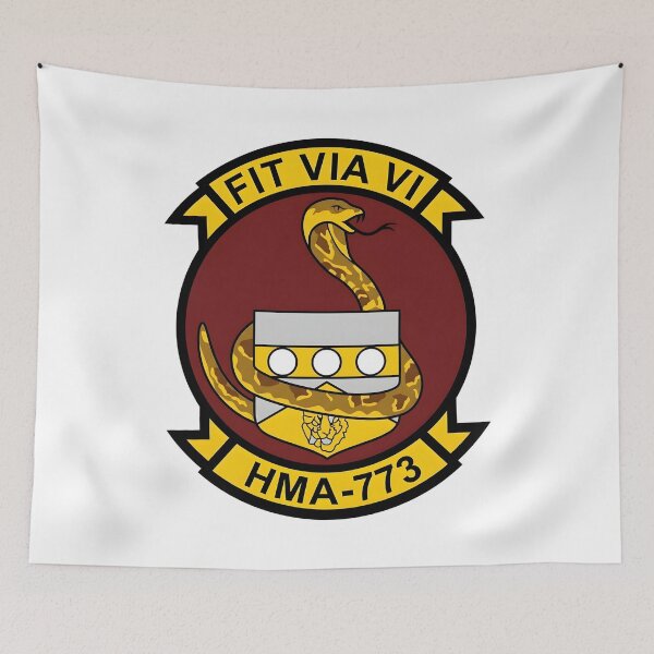 Item preview, USMC HMA-773 "Red Dogs" Marine Attack Helicopter Squadron Patch designed and sold by CharlieDesings.