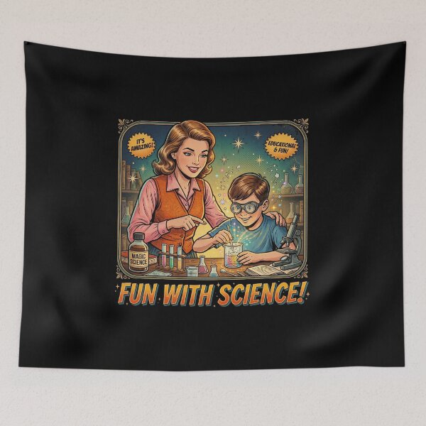 Item preview, Fun With Science Retro Teacher & Kids STEM Laboratory Vintage Educational  designed and sold by gear-posters.