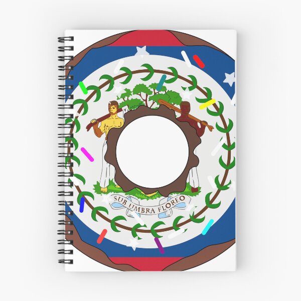 Item preview, Belize Flag Donut – Colorful Sprinkles Country Pride designed and sold by TheIconSmith.