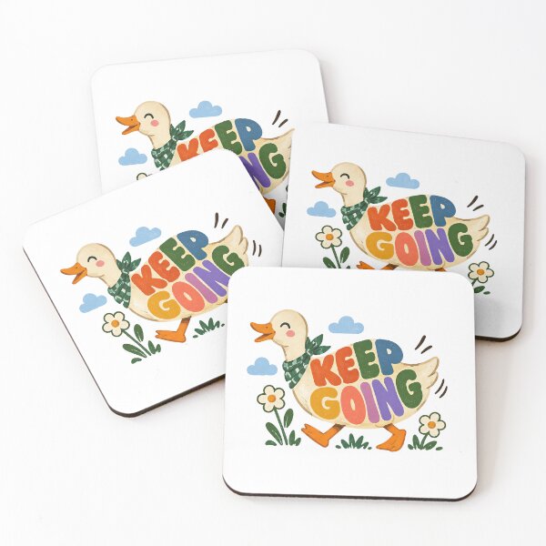 Item preview, Keep Going Cute Duck Motivational Art designed and sold by baliken.