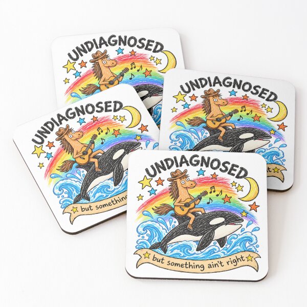 Item preview, Undiagnosed But Something Ain't Right Funny Cowboy Horse Riding Orca designed and sold by Morescitaf.