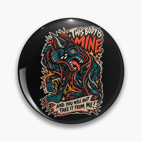 Item preview, This Body Is Mine Vintage Tattoo Wolf designed and sold by Furflix.