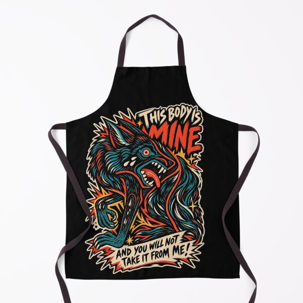Item preview, This Body Is Mine Vintage Tattoo Wolf designed and sold by Furflix.