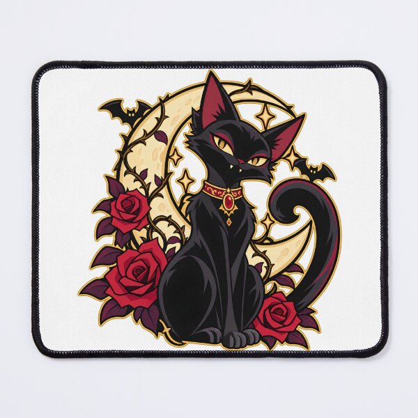 Item preview, Bloodmoon Familiar Black Cat Crescent Moon designed and sold by Live2211.