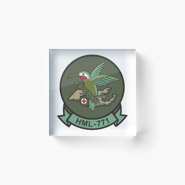 Item preview, USMC HML-771 "Hummingbirds" Marine Light Helicopter Squadron Patch designed and sold by CharlieDesings.