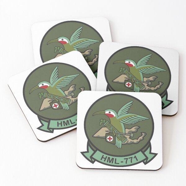 Item preview, USMC HML-771 "Hummingbirds" Marine Light Helicopter Squadron Patch designed and sold by CharlieDesings.
