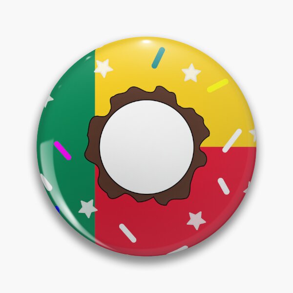 Item preview, Benin Flag Donut – Colorful Sprinkles Country Pride designed and sold by TheIconSmith.