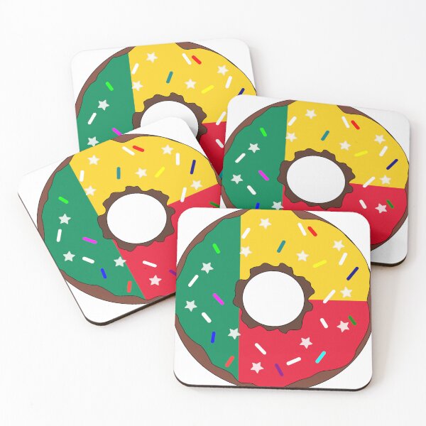 Artikelvorschau, Benin-Flaggen-Donut – Bunte Streusel, Nationalstolz entworfen und verkauft von TheIconSmith.