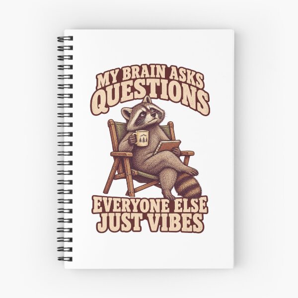 Item preview, MY BRAIN ASKS QUESTIONS, EVERYONE ELSE JUST VIBES designed and sold by LuveraxArt.