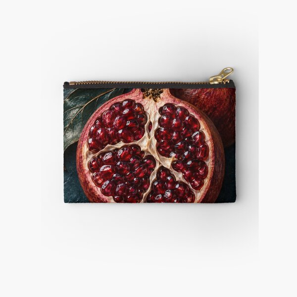 Item preview, Ruby Pomegranate on Dark Stone – Rich Botanical Fruit Art designed and sold by Kaleidoscope Print.