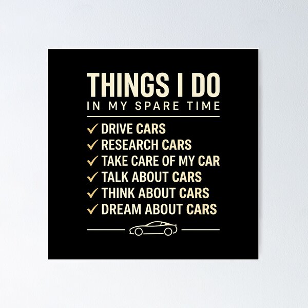 Artikelvorschau, Funny Car Enthusiast Spare Time Quote Automotive Lover Mechanic Racing Humor Gift entworfen und verkauft von designstoriesMK.