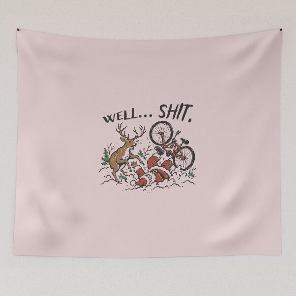 Item preview, Funny Santa Bike Crash Reindeer Well Shit Funny Christmas designed and sold by AnhaPhysic.