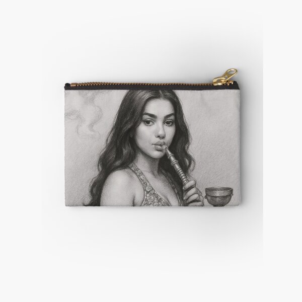 Item preview, Oriental Belly Dancer Hookah Charcoal Pencil Art designed and sold by MoArtShop.
