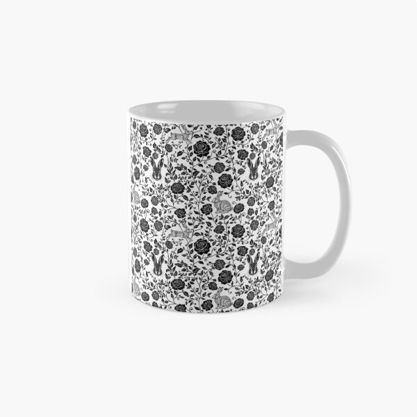 Item preview, Hare Floral Silhouette Botanical Nature Art Black designed and sold by WildLakePatterns.