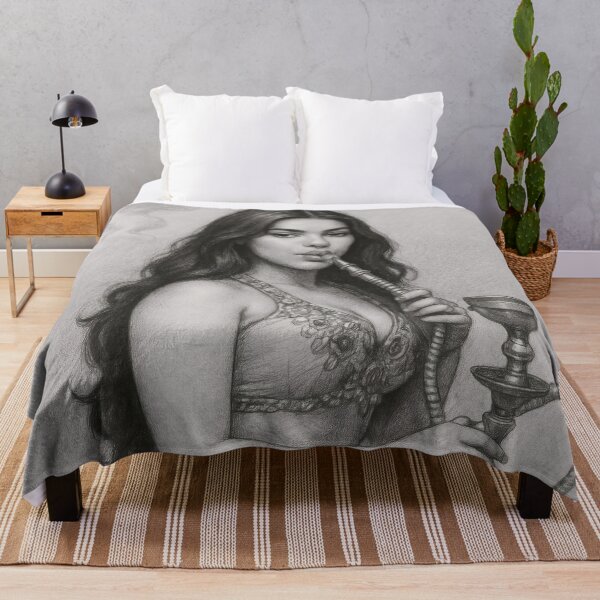 Artikelvorschau, Orientalische Bauchtänzerin, Wasserpfeife, Kohlezeichnung entworfen und verkauft von MoArtShop.