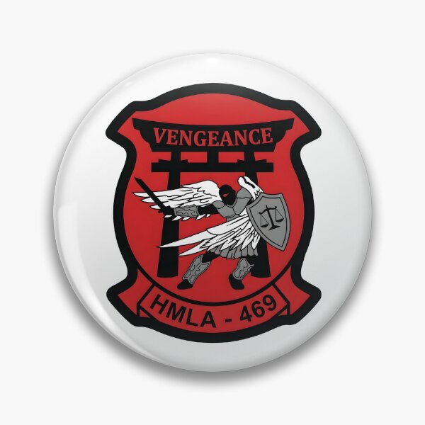 Item preview, USMC HMLA-469 "Vengeance" Light Attack Helicopter Squadron Patch designed and sold by CharlieDesings.