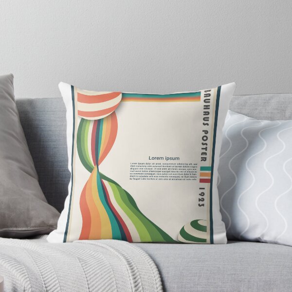Item preview, colorful wavvy geometric bauhaus posterart design designed and sold by Print_This_Out.