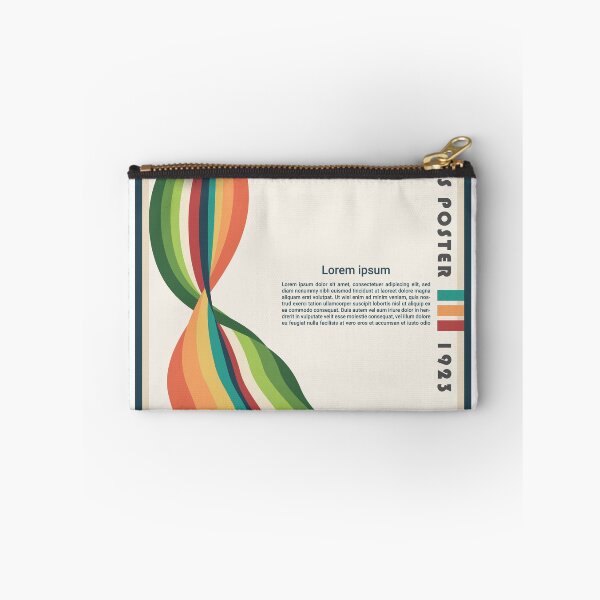 Item preview, colorful wavvy geometric bauhaus posterart design designed and sold by Print_This_Out.