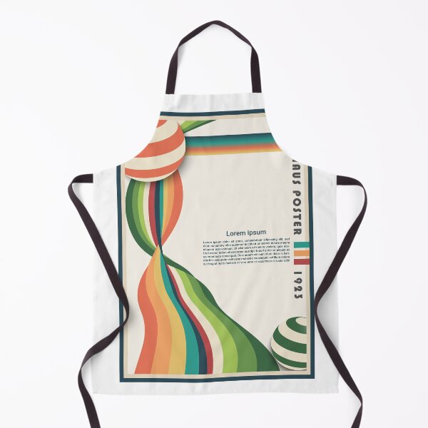 Item preview, colorful wavvy geometric bauhaus posterart design designed and sold by Print_This_Out.