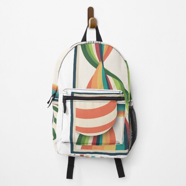 Item preview, colorful wavvy geometric bauhaus posterart design designed and sold by Print_This_Out.