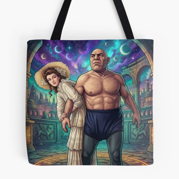 Item preview, Fantasy Strongman and Vintage Lady Cosmic Art designed and sold by MoArtShop.