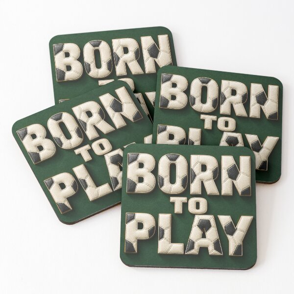 Item preview, Born to Play – Soccer Typography Design for Football Lovers designed and sold by Kaleidoscope Print.
