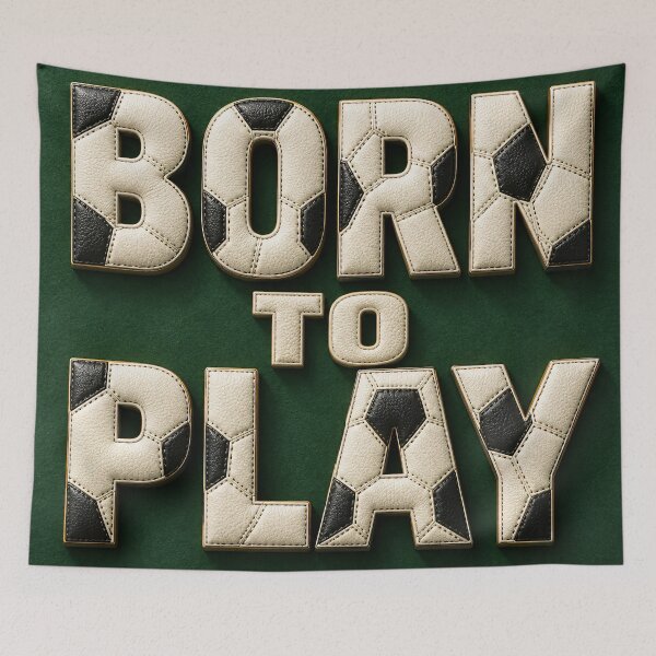 Item preview, Born to Play – Soccer Typography Design for Football Lovers designed and sold by Kaleidoscope Print.