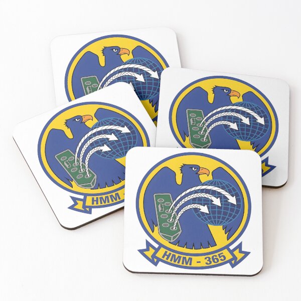 Item preview, USMC HMM-365 "Blue Knights" Medium Helicopter Squadron Patch designed and sold by CharlieDesings.