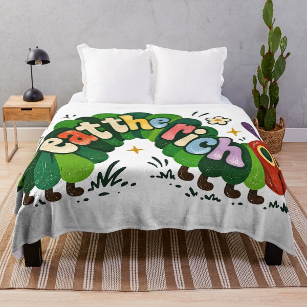 Item preview, Eat the Rich Caterpillar Political Satire Art designed and sold by baliken.
