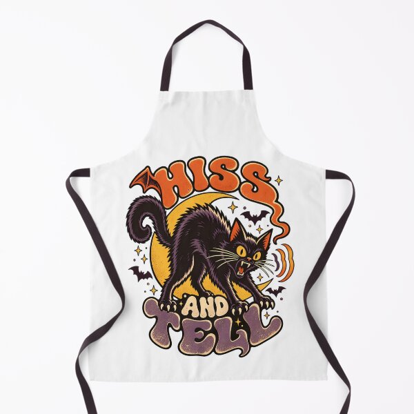 Item preview, Hiss And Tell Black Cat Halloween Retro designed and sold by Tong4130.